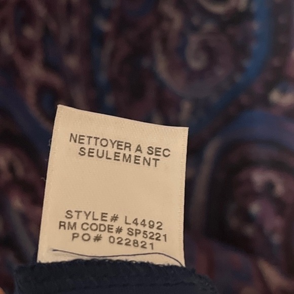 Laundry by Shelli Segal Silk Dress Womens Purple Blue Paisley Floaty Boho - Picture 4 of 4